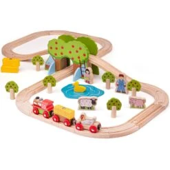 Bigjigs Houten Trein Set Boerderij 44-delig -Speelgoeds Korting Winkel image 1029