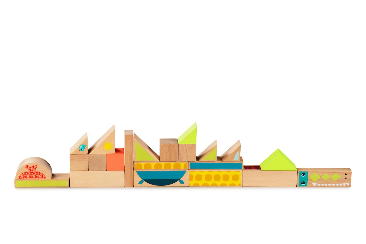 Lilliputiens Blokken Jungle Houten Stapelblokken 8 Lilliputiens Blokken Jungle Houten Stapelblokken - Afbeelding 6