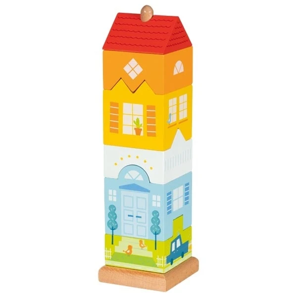 GOKI Stapeltoren Huis Hout 3 GOKI Stapeltoren Huis Hout