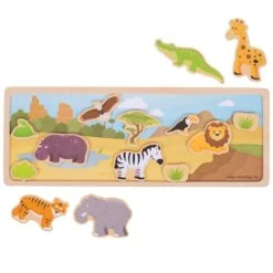 Bigjigs Magneetbord Safari Dieren