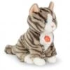 Hermann Teddy Knuffel Kat Grijs Getijgerd Zittend -Speelgoeds Korting Winkel image 2614