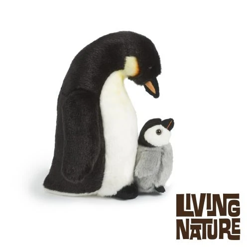Living Nature Knuffel Pinguin Met Jong 4 Living Nature Knuffel Pinguin Met Jong - Afbeelding 2
