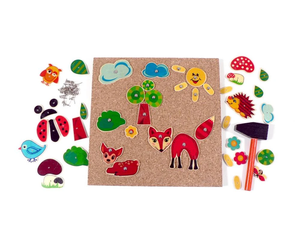 Hess Hamertje Tik Bosdieren Hout 4 Hess Hamertje Tik Bosdieren Hout - Afbeelding 2