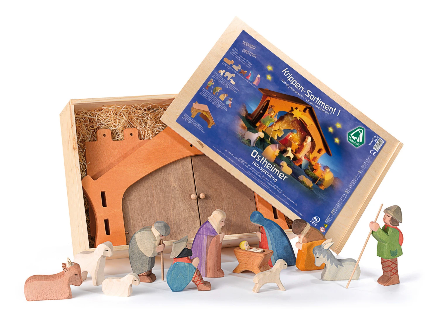 Ostheimer Kerststal I Complete Set 13-delig 6020 4 Ostheimer Kerststal I Complete Set 13-delig 6020 - Afbeelding 2