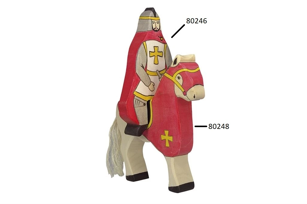 Holztiger Ridder Rode Mantel Zittend Op Paard 80246 4 Holztiger Ridder Rode Mantel Zittend Op Paard 80246 - Afbeelding 2