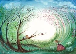 Bijdehansje Postkaart Springtime