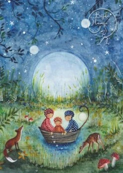 Bijdehansje Postkaart Mushroom Children