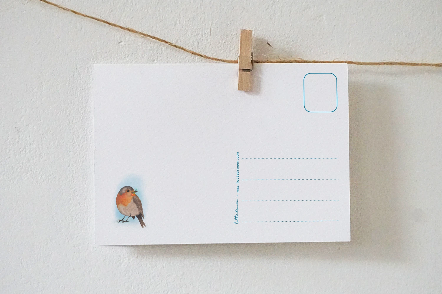 Lotte Drouen Ansichtkaart Knuffelende Vos, Beer En Muis 4 Lotte Drouen Ansichtkaart Knuffelende Vos, Beer En Muis - Afbeelding 2