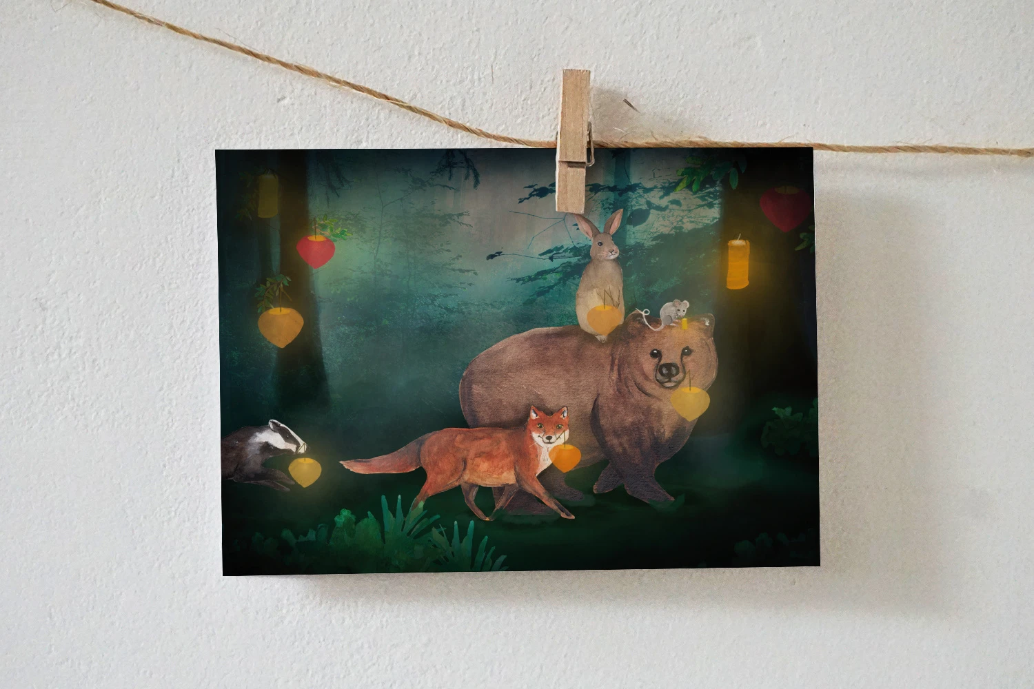 Lotte Drouen Ansichtkaart Lichtjes In De Nacht 3 Lotte Drouen Ansichtkaart Lichtjes In De Nacht