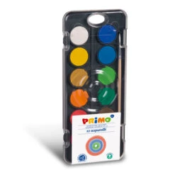 Primo Aquarelverf Tablet/penseel ø30mm (12 Kleuren)