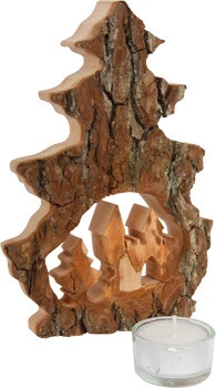 Small Foot Boomschors Waxinelichtje Deco Kerst Hout