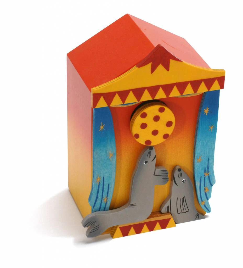 Weizenkorn Muziekdoos 3D Circus Zeeleeuwen Hout 3 Weizenkorn Muziekdoos 3D Circus Zeeleeuwen Hout