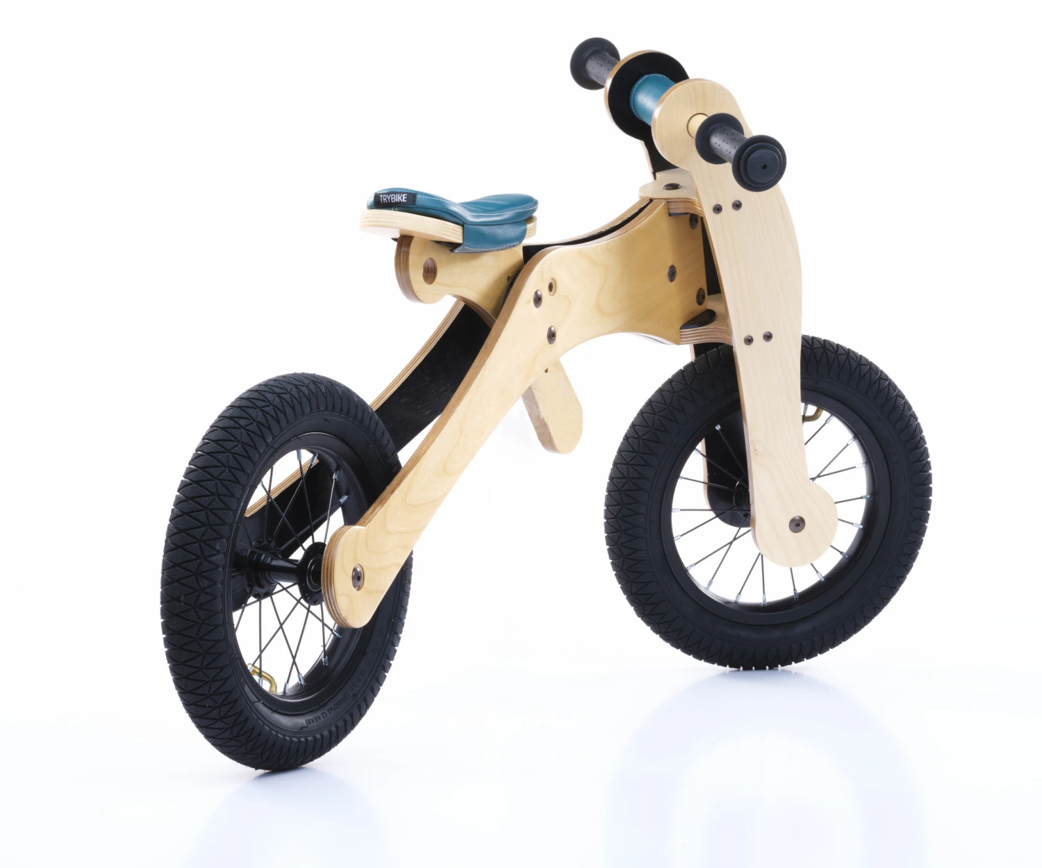 Trybike Loopfiets Hout 4-in-1 Blauw 8 Trybike Loopfiets Hout 4-in-1 Blauw - Afbeelding 6