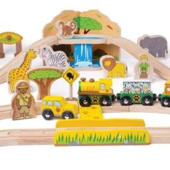 Bigjigs Houten Trein Set Safari 38-delig -Speelgoeds Korting Winkel image 901