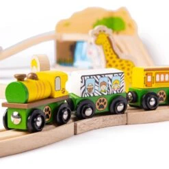 Bigjigs Houten Trein Set Safari 38-delig -Speelgoeds Korting Winkel image 904