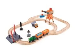 Hape Treinset Spoorwegovergang Met Kraan